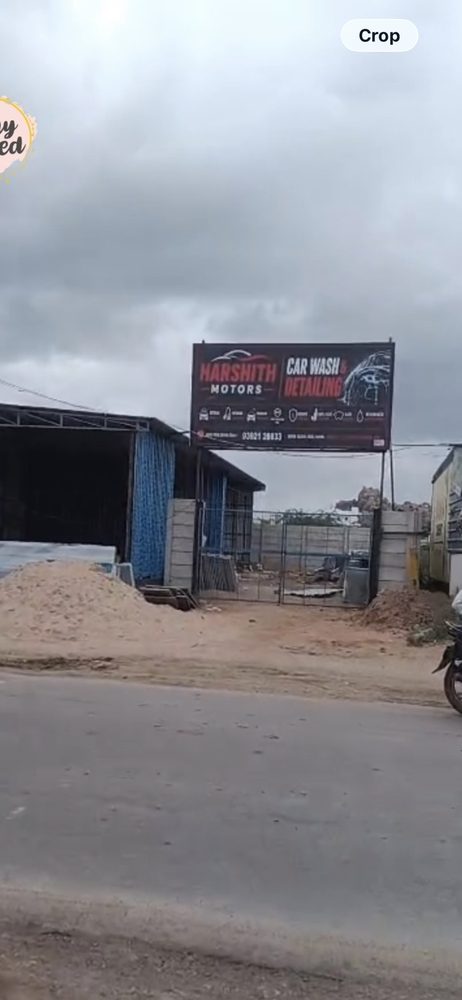 Harshith Motors car wash sign