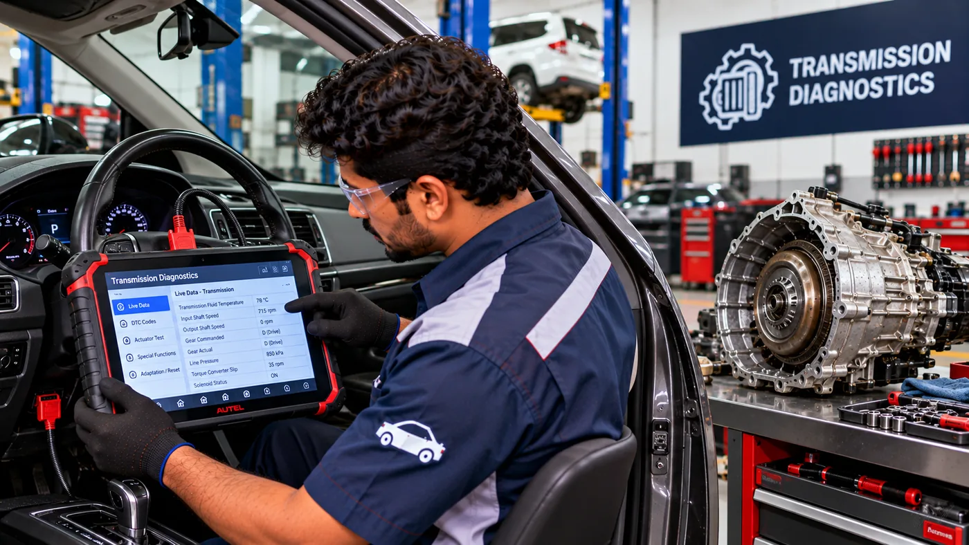 Diagnostic testing at Harshith Motors